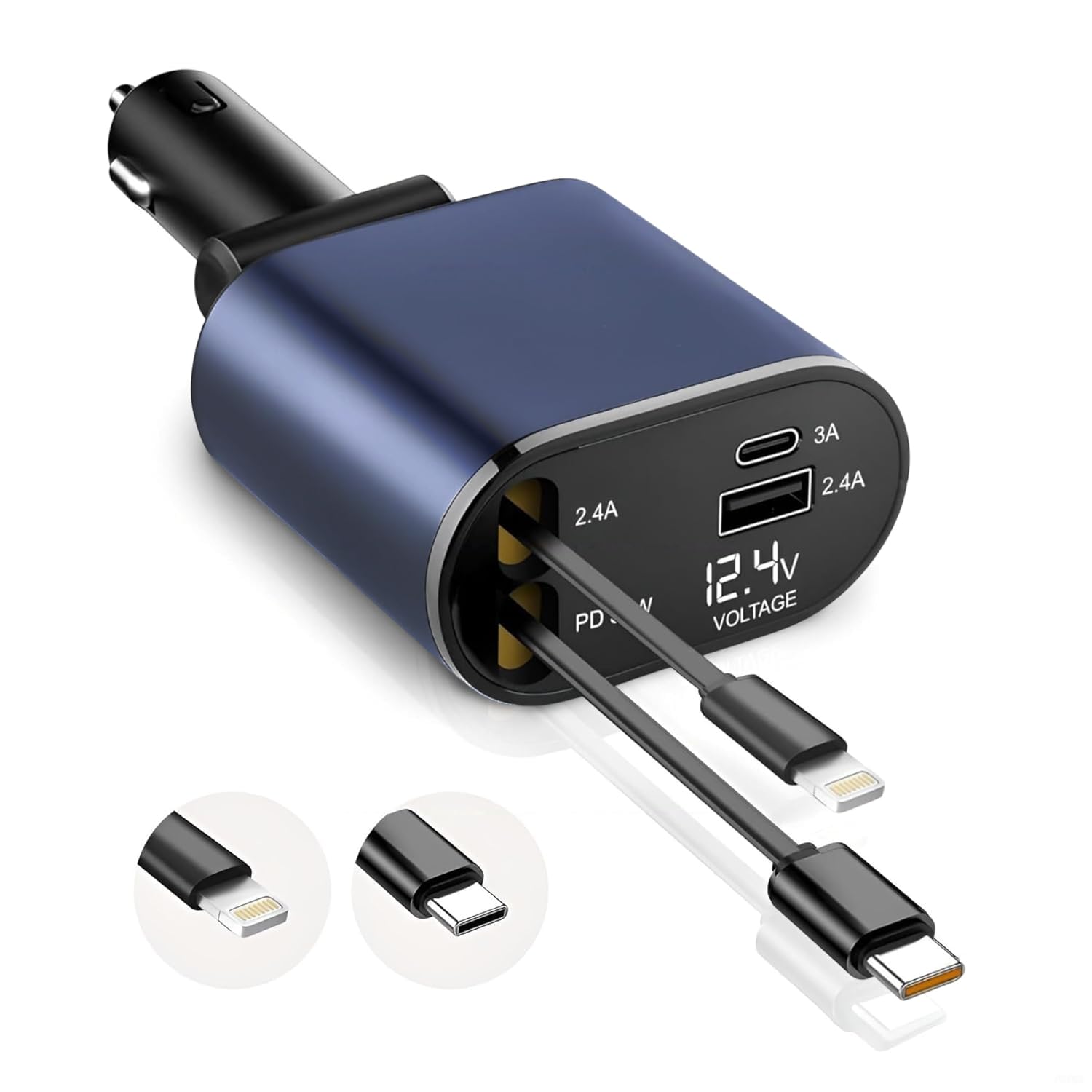 Retractable car charger