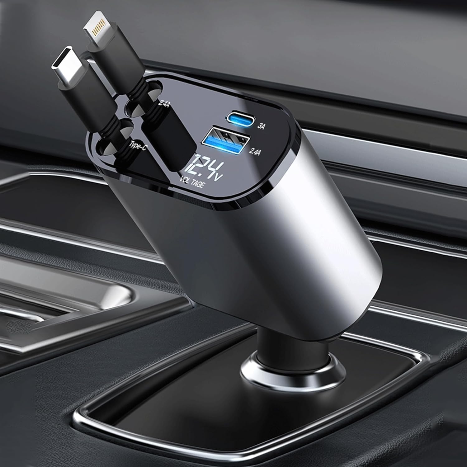 Retractable car charger