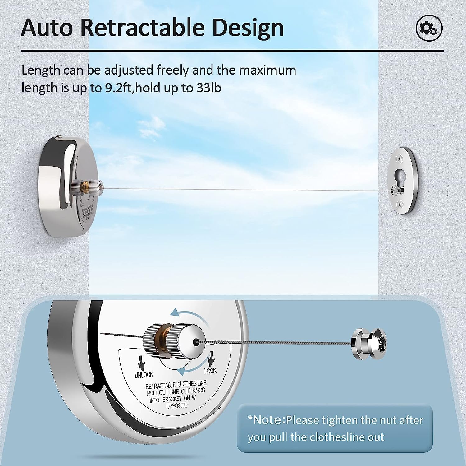 Retractable cloth rope