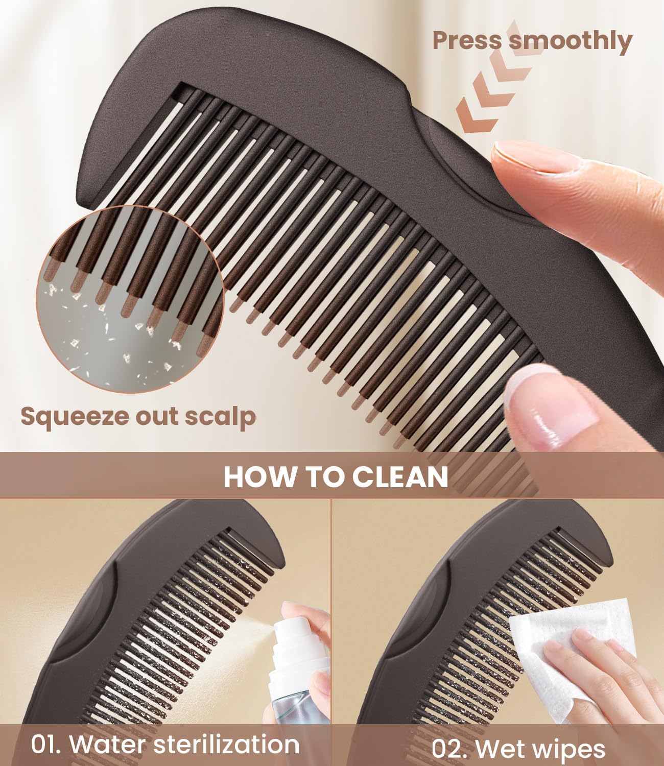 Dandruff cleaner comb